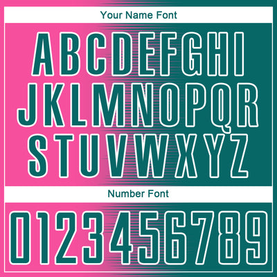 Custom Teal Pink-White Gradient Line Sublimation Soccer Uniform Jersey