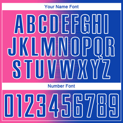 Custom Thunder Blue Pink-White Gradient Line Sublimation Soccer Uniform Jersey