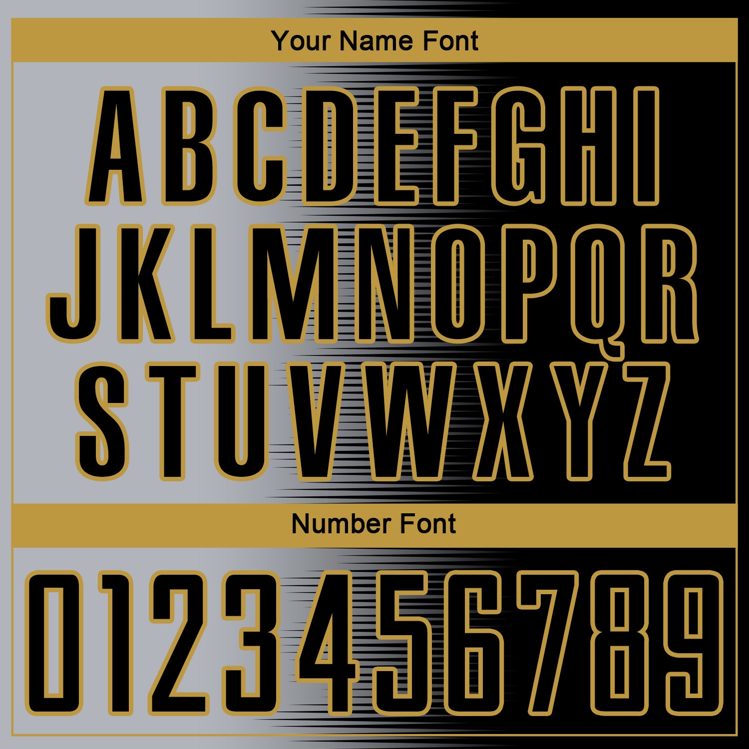 Custom Black Gray-Old Gold Gradient Line Sublimation Soccer Uniform Jersey