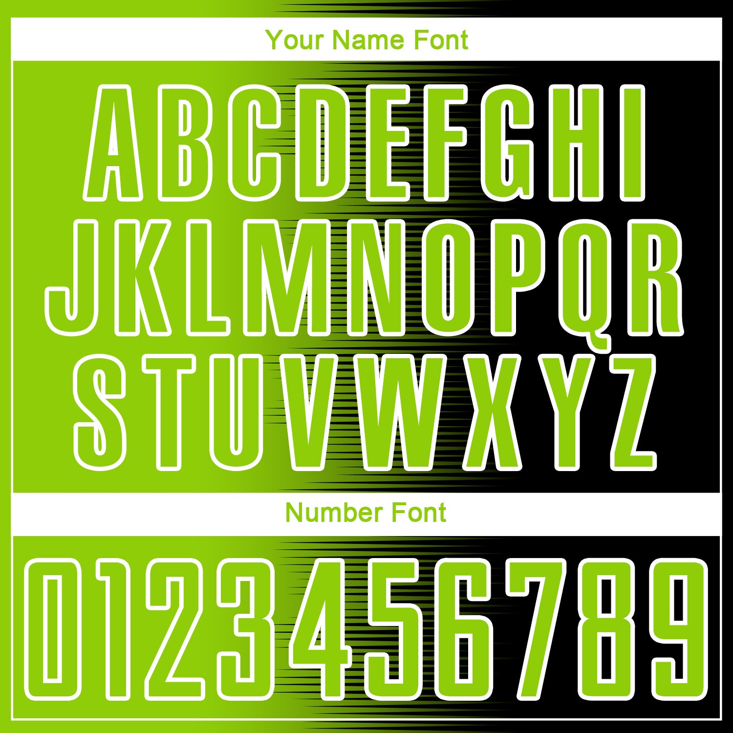 Custom Black Neon Green-White Gradient Line Sublimation Soccer Uniform Jersey