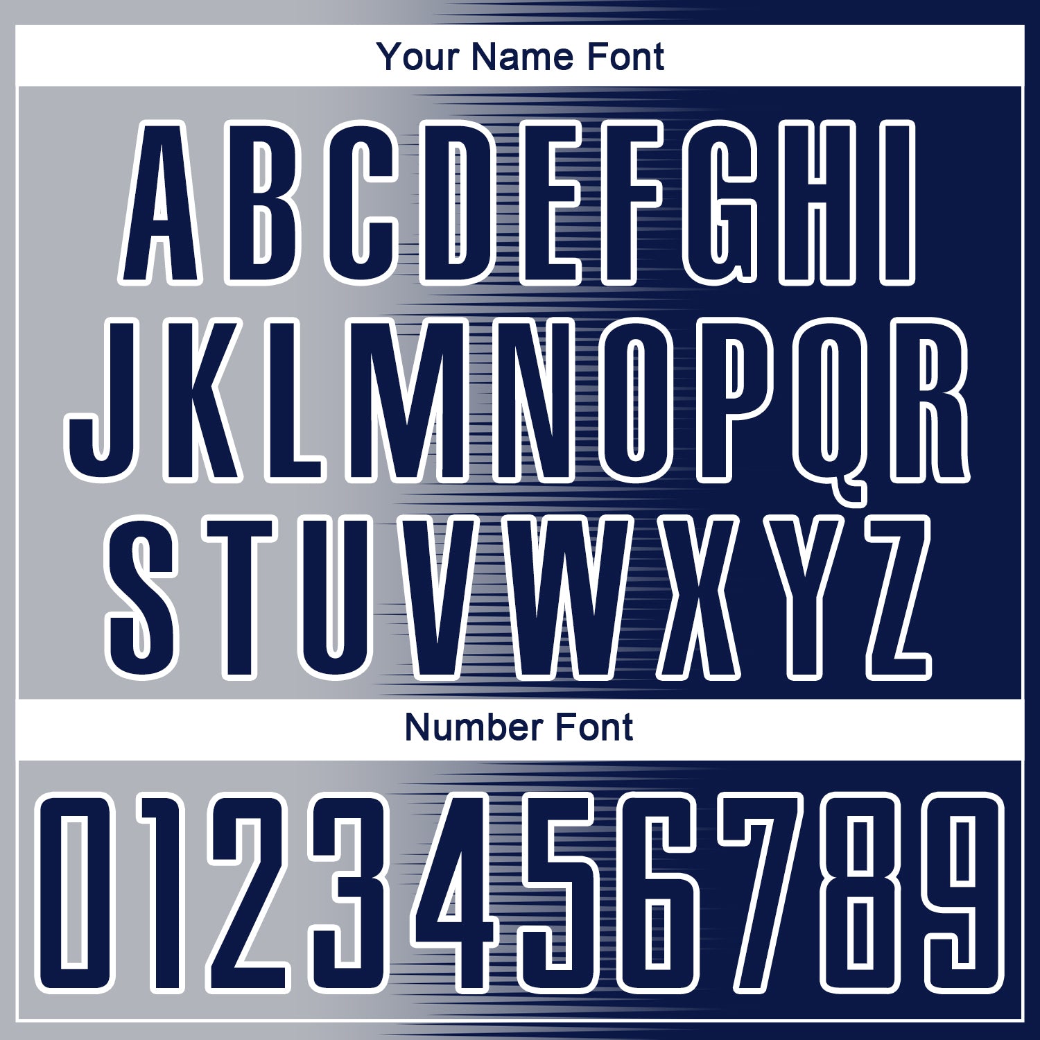 Custom Navy Gray-White Gradient Line Sublimation Soccer Uniform Jersey