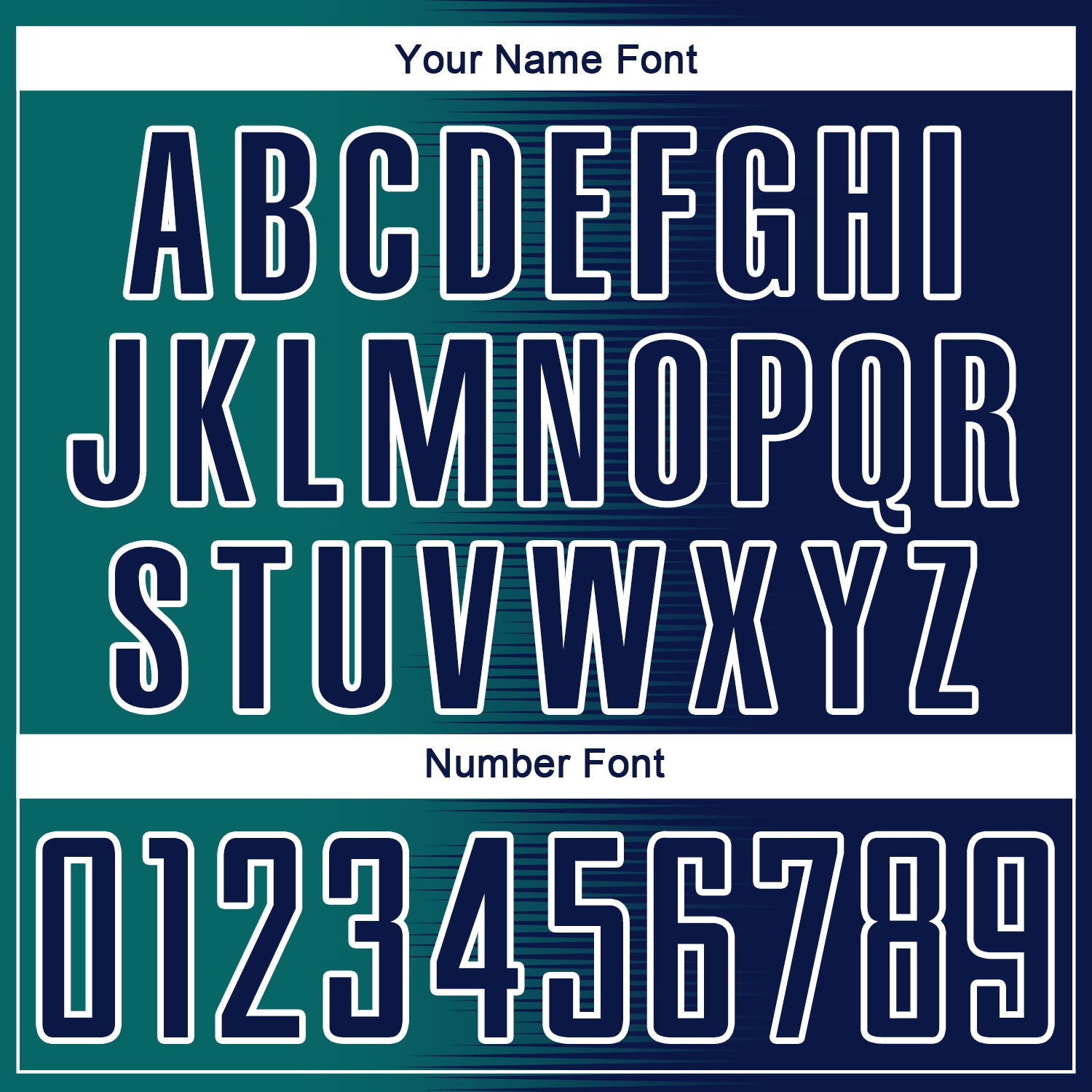 Custom Navy Teal-White Gradient Line Sublimation Soccer Uniform Jersey