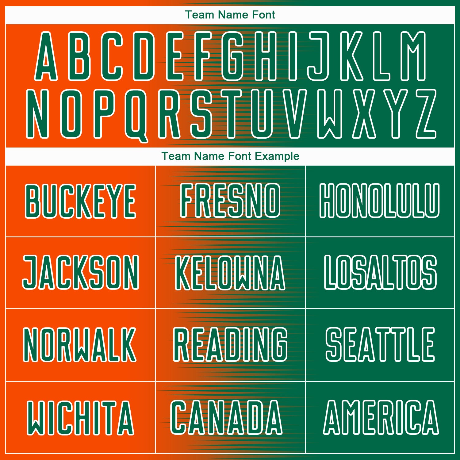 Custom Kelly Green Orange-White Gradient Line Sublimation Soccer Uniform Jersey