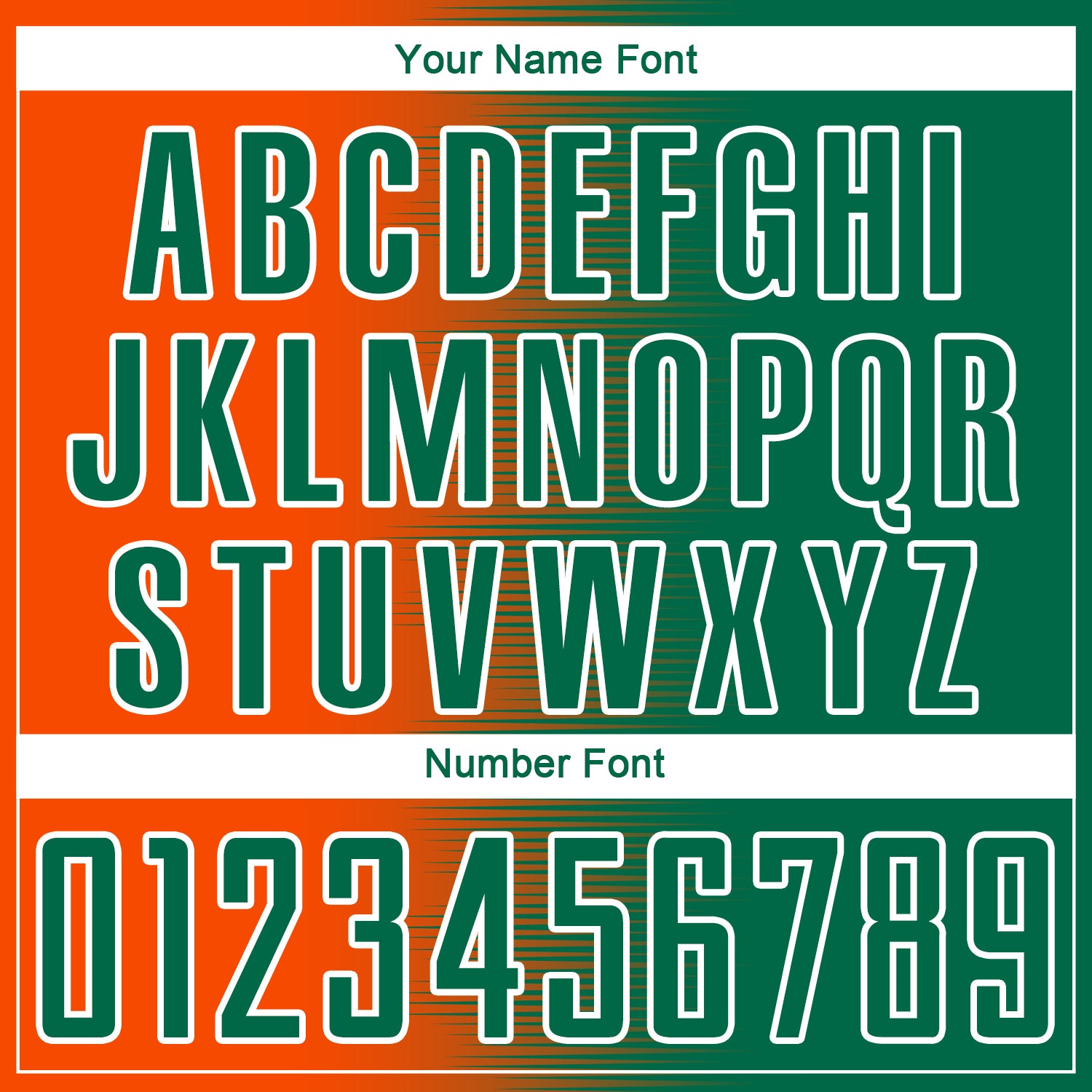 Custom Kelly Green Orange-White Gradient Line Sublimation Soccer Uniform Jersey