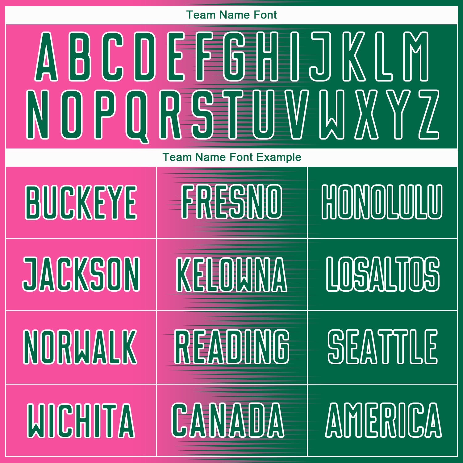 Custom Kelly Green Pink-White Gradient Line Sublimation Soccer Uniform Jersey