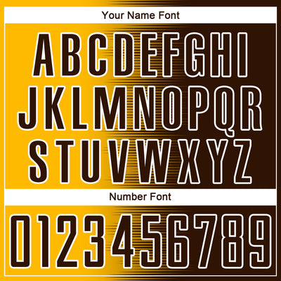 Custom Brown Gold-White Gradient Line Sublimation Soccer Uniform Jersey