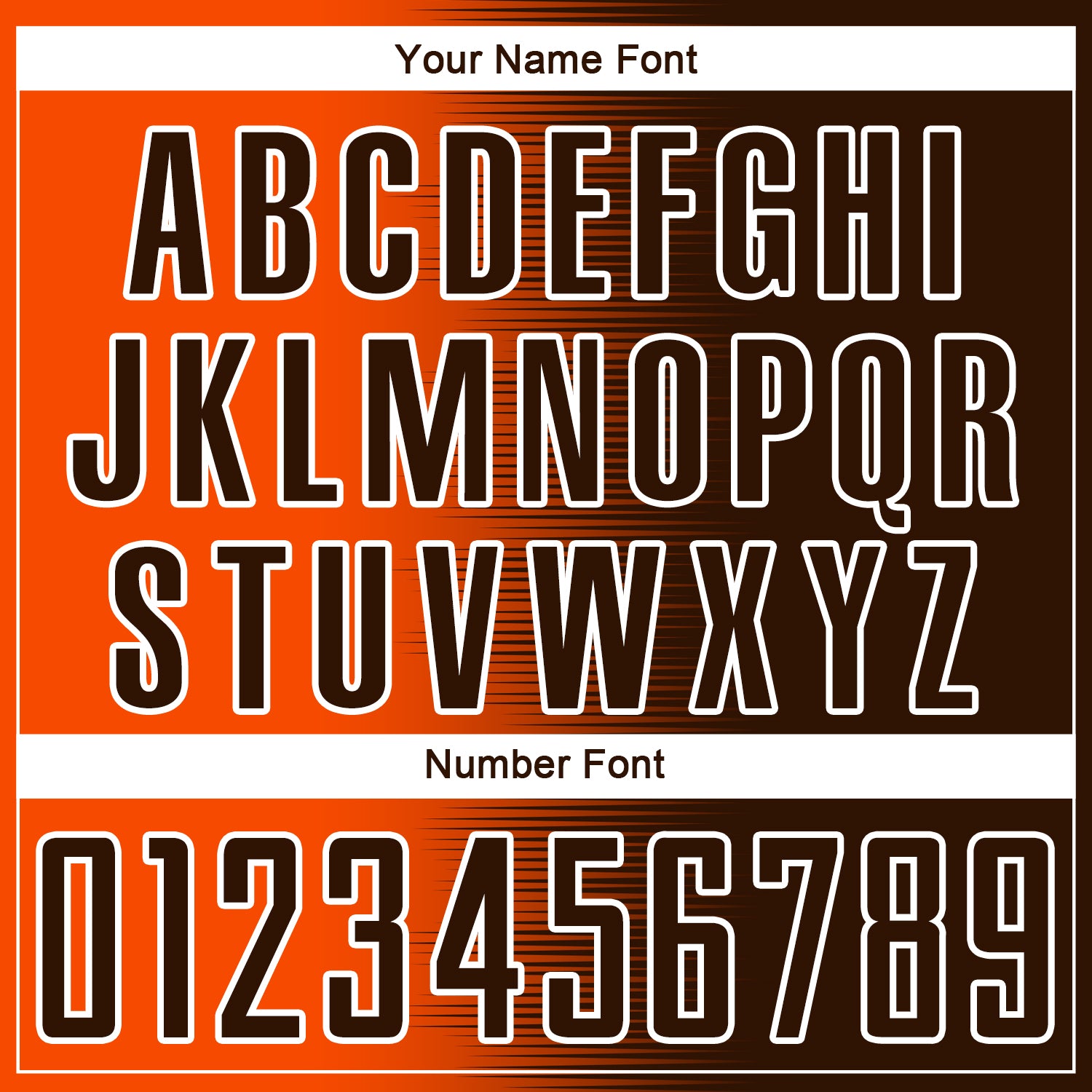 Custom Brown Orange-White Gradient Line Sublimation Soccer Uniform Jersey