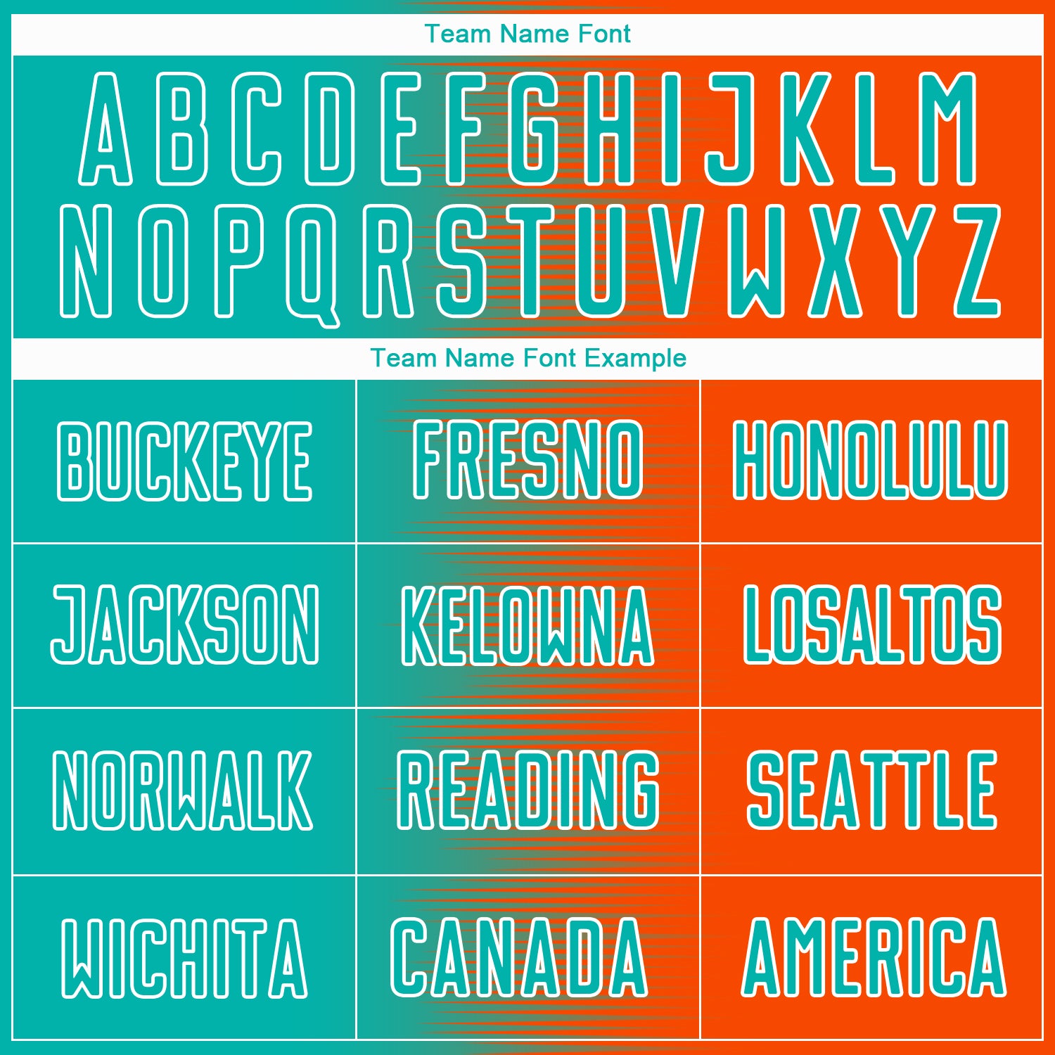 Custom Orange Aqua-White Gradient Line Sublimation Soccer Uniform Jersey