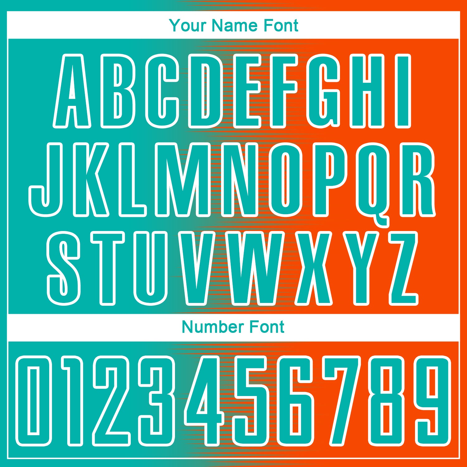 Custom Orange Aqua-White Gradient Line Sublimation Soccer Uniform Jersey