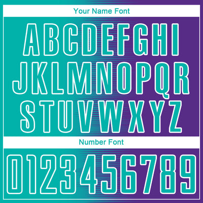 Custom Purple Aqua-White Gradient Line Sublimation Soccer Uniform Jersey