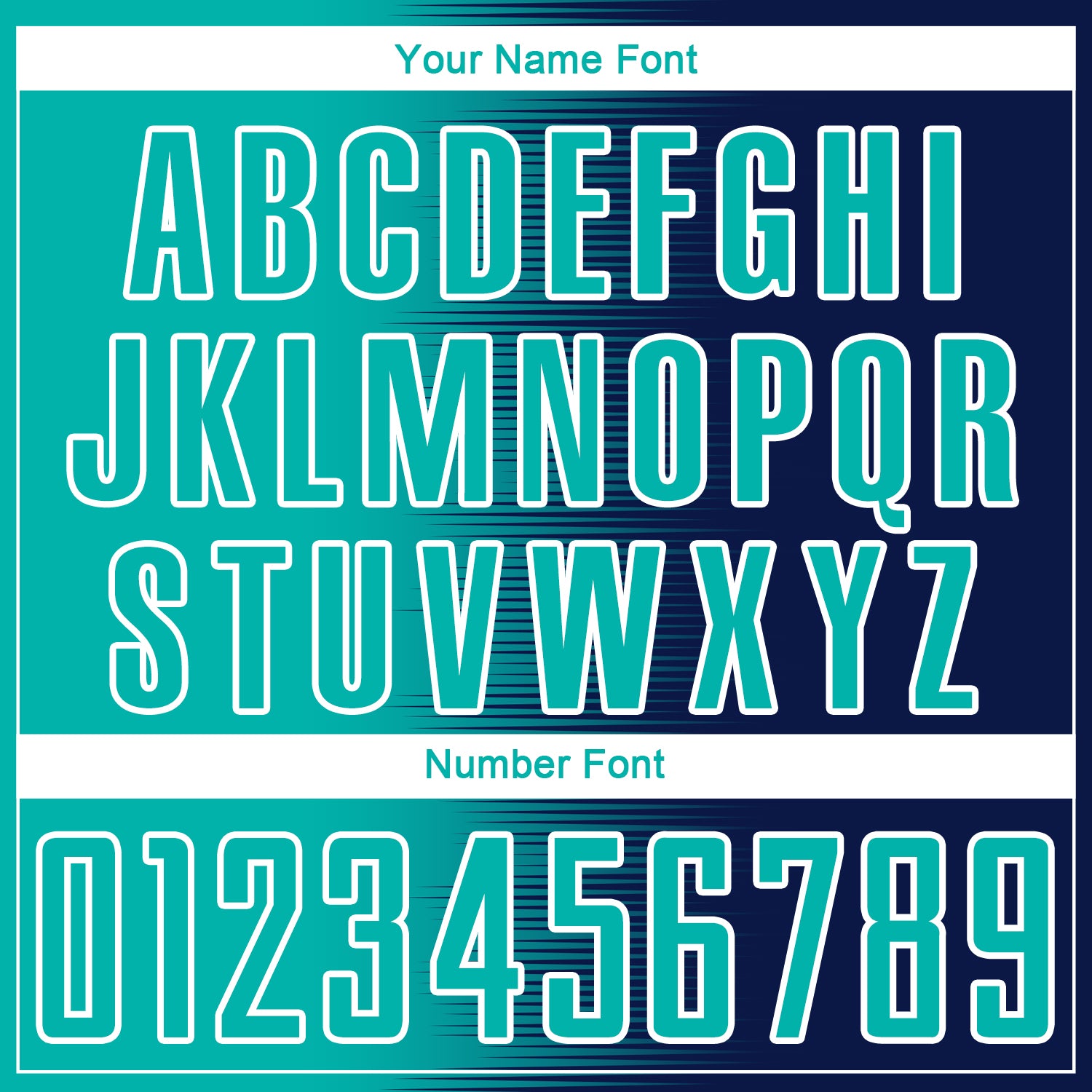 Custom Navy Aqua-White Gradient Line Sublimation Soccer Uniform Jersey