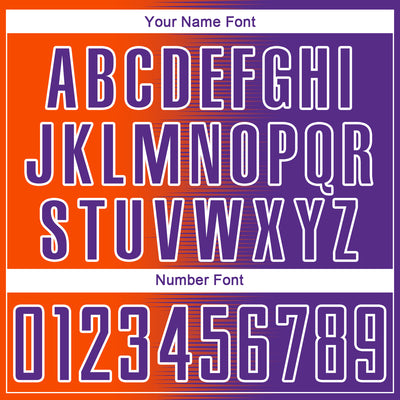 Custom Purple Orange-White Gradient Line Sublimation Soccer Uniform Jersey