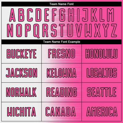 Custom Pink White-Black Gradient Line Sublimation Soccer Uniform Jersey