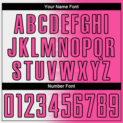 Custom Pink White-Black Gradient Line Sublimation Soccer Uniform Jersey