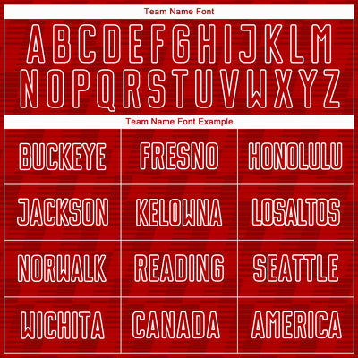 Custom Red White Line Sublimation Soccer Uniform Jersey