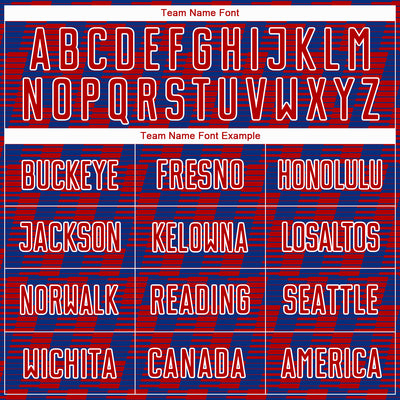 Custom Royal Red-White Line Sublimation Soccer Uniform Jersey