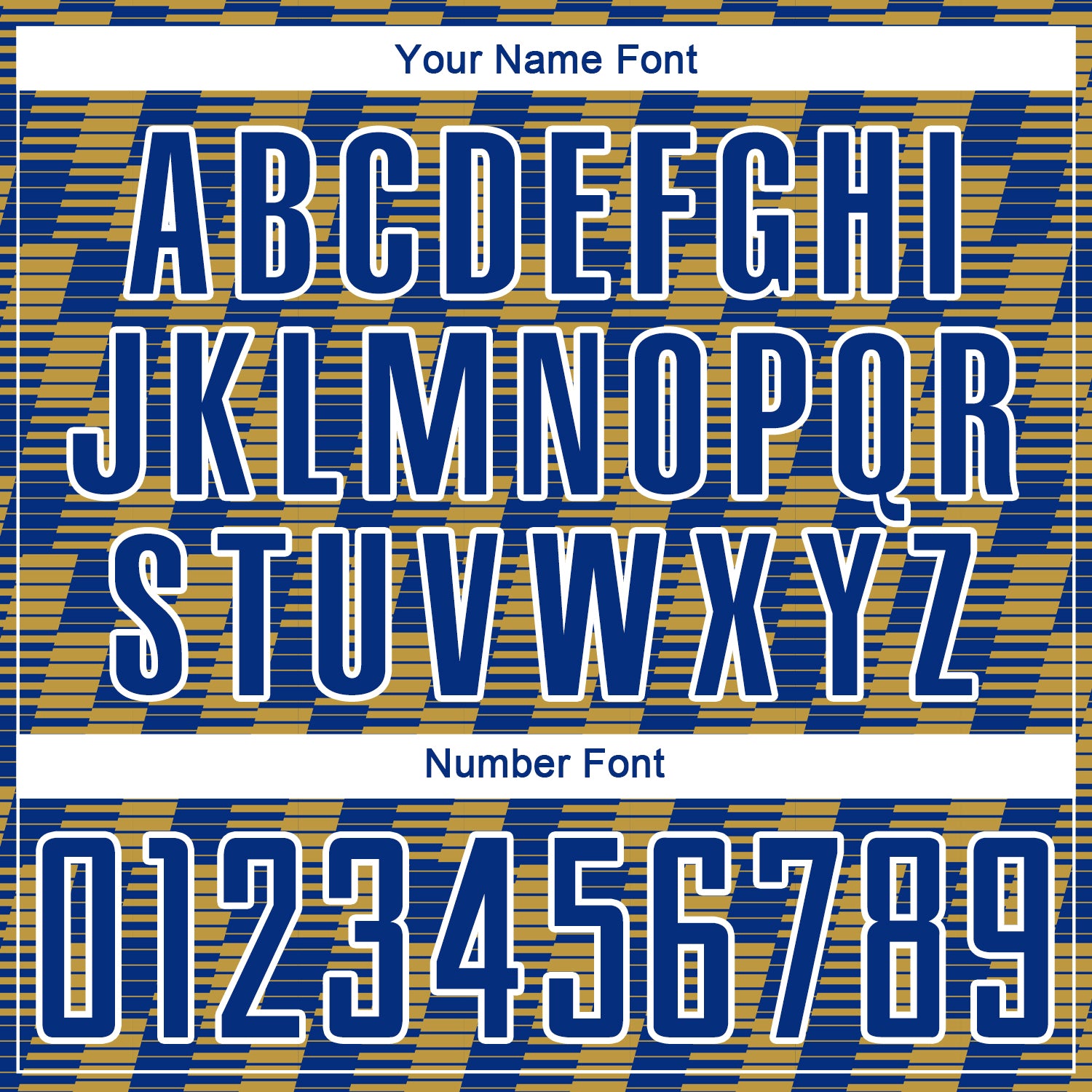 Custom Royal Old Gold-White Line Sublimation Soccer Uniform Jersey