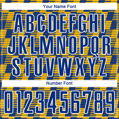 Custom Royal Gold-White Line Sublimation Soccer Uniform Jersey