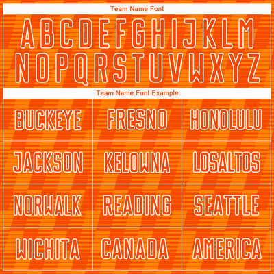 Custom Orange Bay Orange-White Line Sublimation Soccer Uniform Jersey