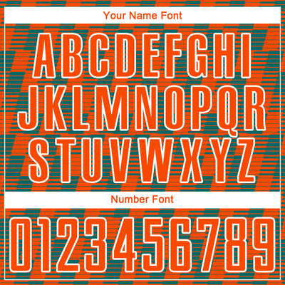 Custom Orange Teal-White Line Sublimation Soccer Uniform Jersey