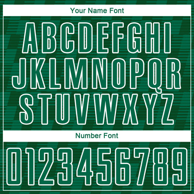 Custom Kelly Green Green-White Line Sublimation Soccer Uniform Jersey