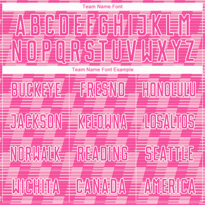 Custom Pink Light Pink-White Line Sublimation Soccer Uniform Jersey