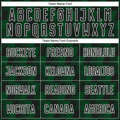 Custom Black Green-White Line Sublimation Soccer Uniform Jersey