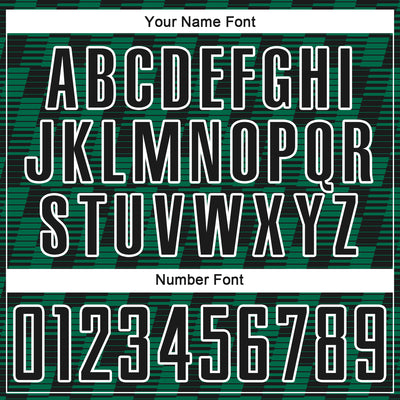 Custom Black Kelly Green-White Line Sublimation Soccer Uniform Jersey