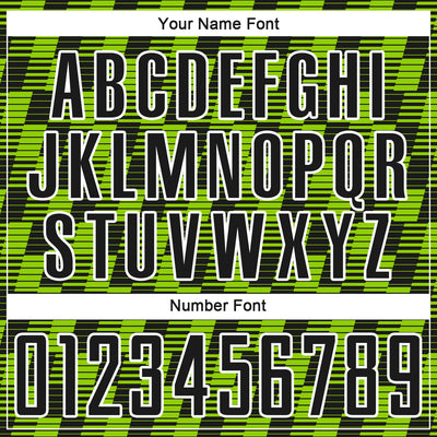 Custom Black Neon Green-White Line Sublimation Soccer Uniform Jersey