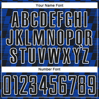 Custom Black Thunder Blue-White Line Sublimation Soccer Uniform Jersey