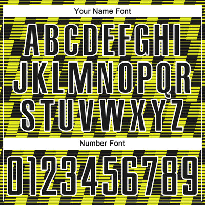 Custom Black Neon Yellow-White Line Sublimation Soccer Uniform Jersey