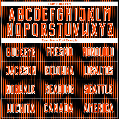 Custom Black Orange-White Line Sublimation Soccer Uniform Jersey