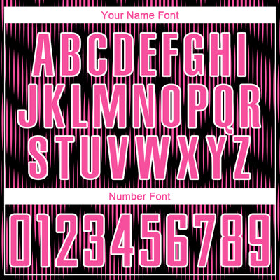 Custom Black Pink-White Line Sublimation Soccer Uniform Jersey