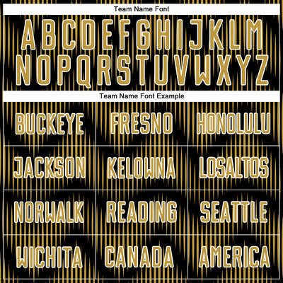 Custom Black Old Gold-White Line Sublimation Soccer Uniform Jersey