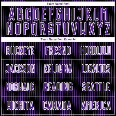 Custom Black Purple-White Line Sublimation Soccer Uniform Jersey