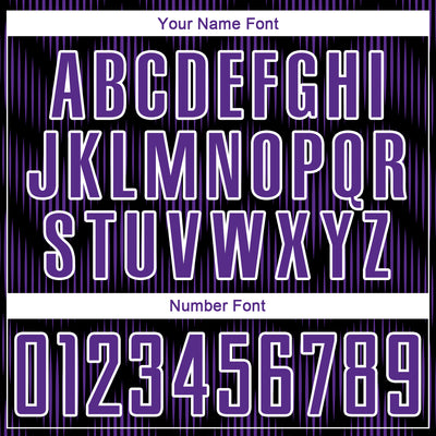 Custom Black Purple-White Line Sublimation Soccer Uniform Jersey