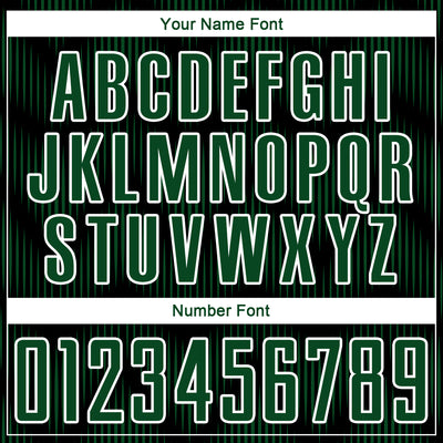 Custom Black Green-White Line Sublimation Soccer Uniform Jersey