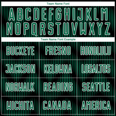 Custom Black Kelly Green-White Line Sublimation Soccer Uniform Jersey