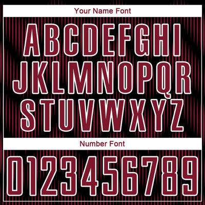 Custom Black Crimson-White Line Sublimation Soccer Uniform Jersey