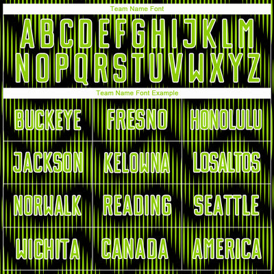 Custom Black Neon Green-White Line Sublimation Soccer Uniform Jersey