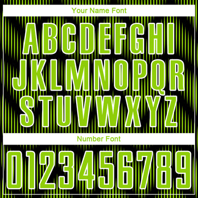 Custom Black Neon Green-White Line Sublimation Soccer Uniform Jersey