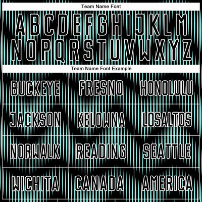 Custom Black Ice Blue-White Line Sublimation Soccer Uniform Jersey