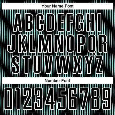 Custom Black Ice Blue-White Line Sublimation Soccer Uniform Jersey