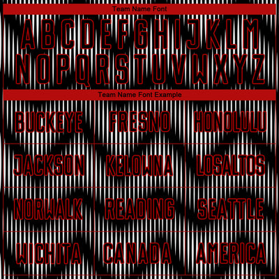 Custom Black Red-White Line Sublimation Soccer Uniform Jersey