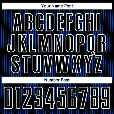 Custom Black Thunder Blue-White Line Sublimation Soccer Uniform Jersey