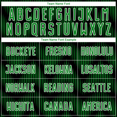 Custom Black Grass Green-White Line Sublimation Soccer Uniform Jersey