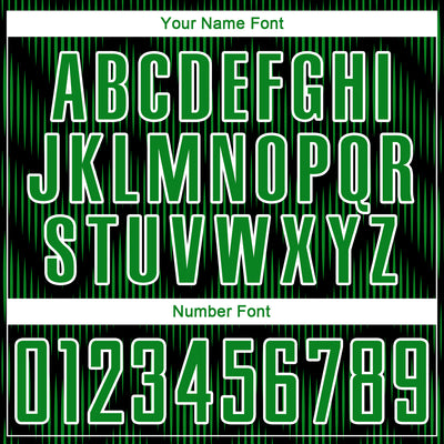 Custom Black Grass Green-White Line Sublimation Soccer Uniform Jersey