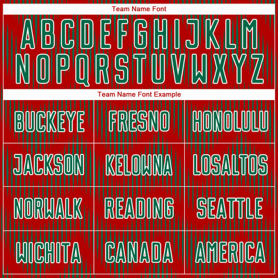 Custom Red Kelly Green-White Line Sublimation Soccer Uniform Jersey