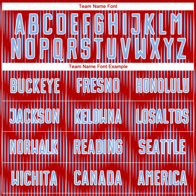 Custom Red Light Blue-White Line Sublimation Soccer Uniform Jersey