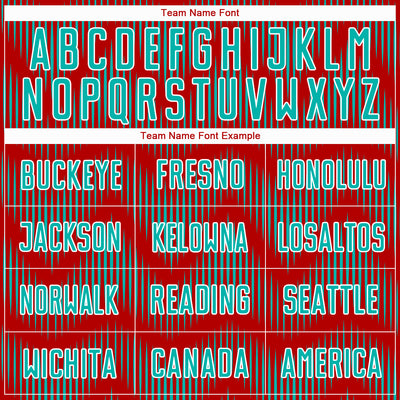 Custom Red Aqua-White Line Sublimation Soccer Uniform Jersey